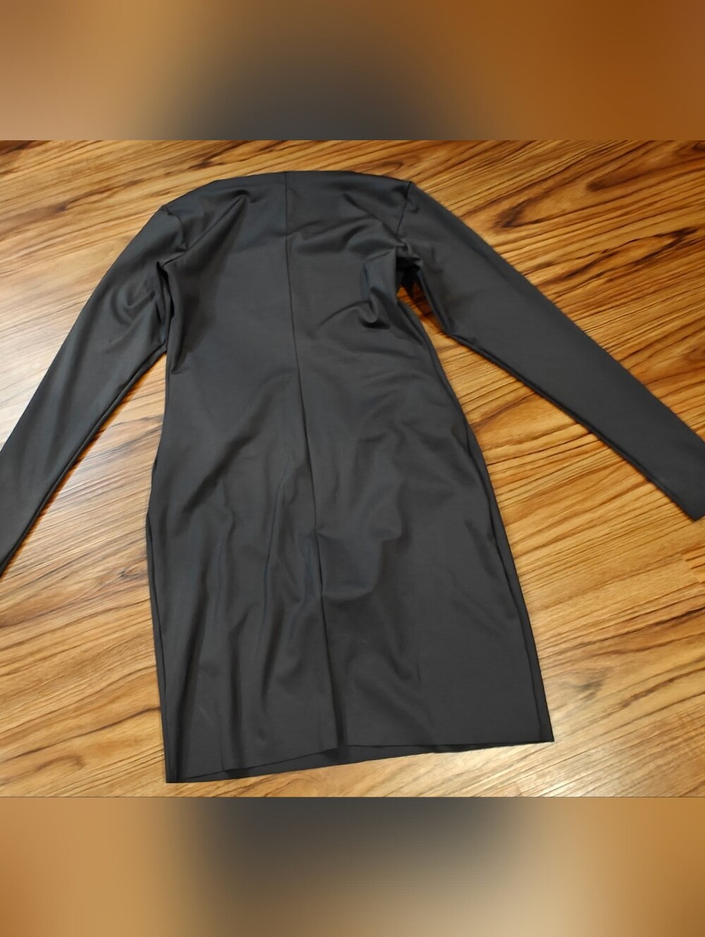 SKIMS Black Body Long Sleeve Slip Dress - Picture 11 of 12